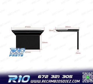 PANTALLA TECHO FULL HD DE 17.3 "