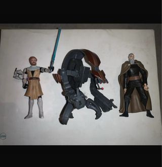 Figuras Star Wars: Obi-Wan, Droid y Conde Dooku
