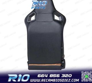 KIT ASIENTO DEPORTIVO SEMI BAQUET ESTILO RS CUERO BEIGE