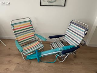 Set Playa Sillas + Sombrilla + Soporte