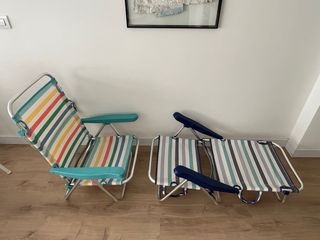 Set Playa Sillas + Sombrilla + Soporte