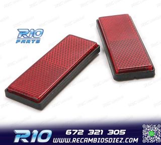 JUEGO DE 2 CATADIÓPTRICOS DE COLOR ROJO