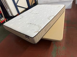 BASE TAPIZADA Y COLCHON VISCOLCHON 135x190