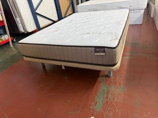BASE TAPIZADA Y COLCHON VISCOLCHON 135x190