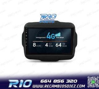 RADIO GPS ANDROID 14 PARA JEEP RENEGADE 15-20