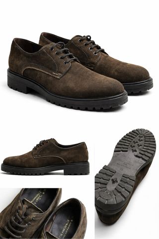 Zapatos Zara ante marrón suela track T43