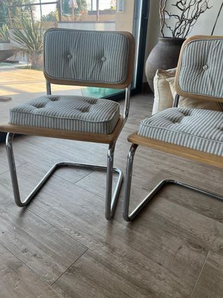 Conjunto Sillas Cesca Originales Madera y Metal