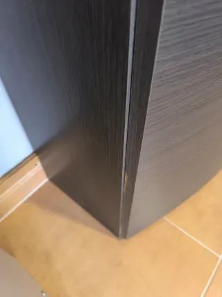 Mueble de salón madera y cristal