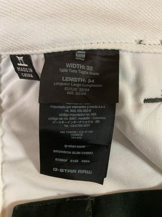 Pantalón chino hombre de G-Star Raw (W32/L34)
