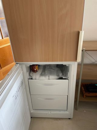 Frigorífico combi marca Teka panelado color madera