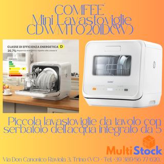 COMFEE Mini Lavastoviglie CDWMTO201D(W)