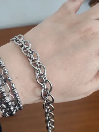 Bracciale Acciaio Maglia Grande