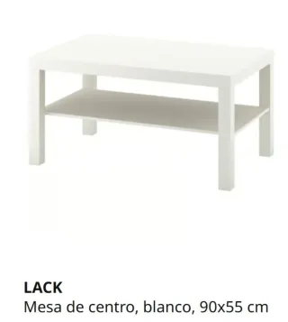Mesa LACK Blanca IKEA 90x55 cm