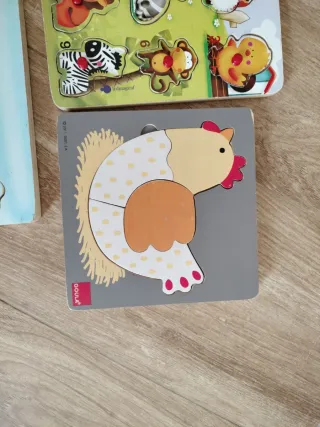 Lote 5 Puzzles Madera Infantiles Educativos