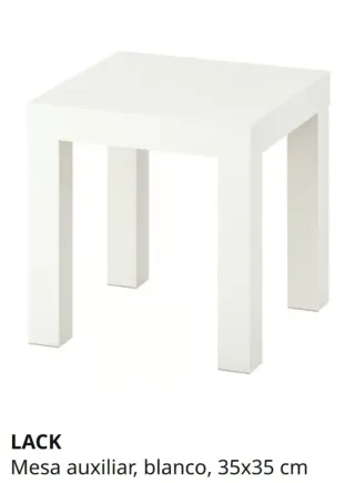 Mesa auxiliar LACK IKEA blanca 35x35 cm
