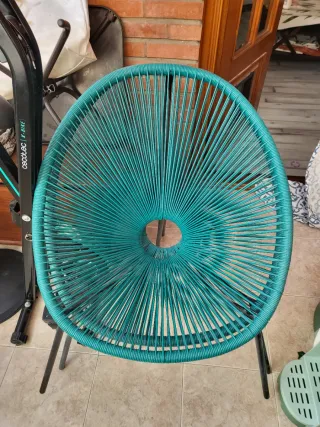 Sillas de jardín color turquesa