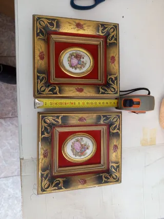 Cuadros decorativos pareja antigua