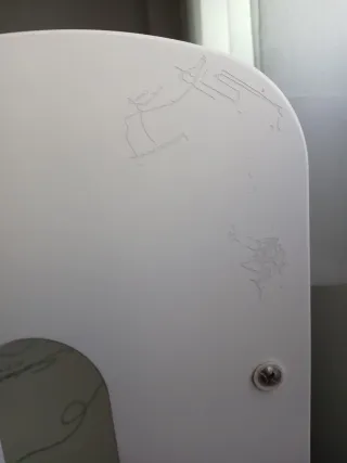 Cuna Micuna blanca con dibujos