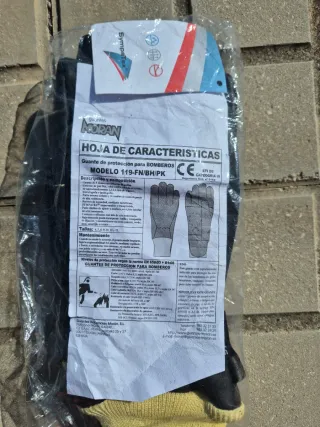 Guantes Bombero Moran Talla 9 Negro/Amarillo