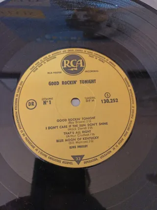 Vinilo Elvis Presley Good Rockin' Tonight 25cm