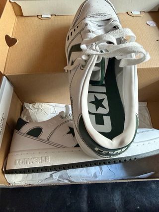 Zapatillas Converse Hombre Blancas y Verdes