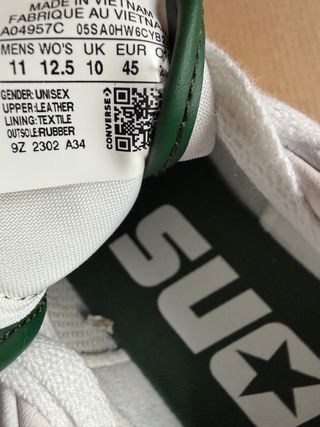 Zapatillas Converse Hombre Blancas y Verdes