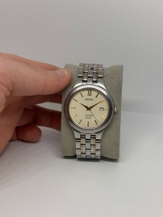 Reloj Seiko Zafiro Dos Tonos Oro y Plata