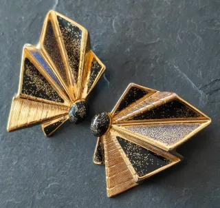 Pendientes Clip Emanuel Ungaro Abanicos Dorados