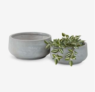 Conjunto 2 Maceteros gris