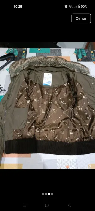 Chaqueta acolchada verde