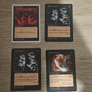 4x Dark Ritual MTG Ediciones Antiguas