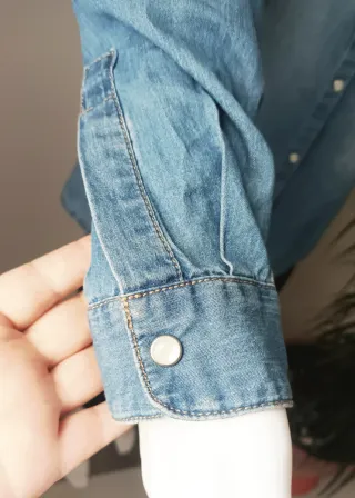 Camisa vaquera efecto lavado Talla S