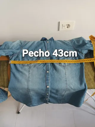 Camisa vaquera efecto lavado Talla S
