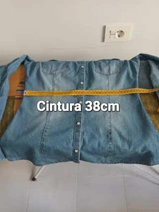 Camisa vaquera efecto lavado Talla S