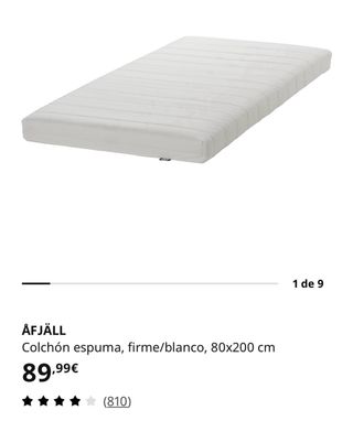 Colchón Åfjäll Ikea 80*200