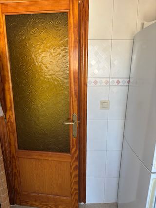 Pack 3 Puertas Madera Maciza con Vidriera