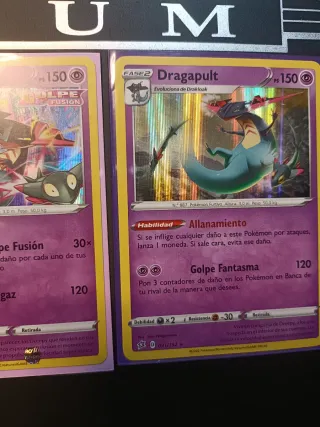 Pack de 3 Cartas Pokémon Dragapult holográficas