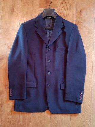 Giacca blu elegante uomo, classica sportiva.