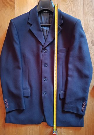 Giacca blu elegante uomo, classica sportiva.