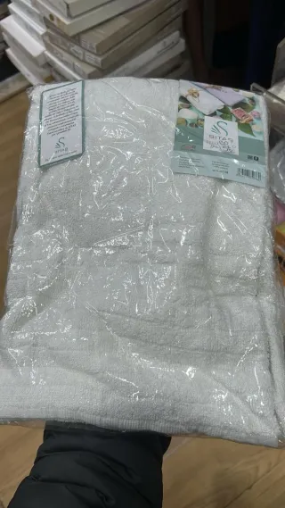 Telo bagno Sitas spugna cotone bianco nuovo
