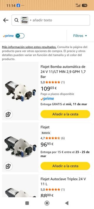 Bomba de agua automática Flojet