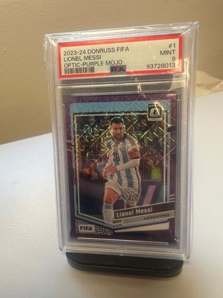 Messi 2023-24 Donruss FIFA Optic Purple M /25 PSA9