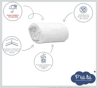 P'tit Lit Protector de colchón 120x60 Impermeable