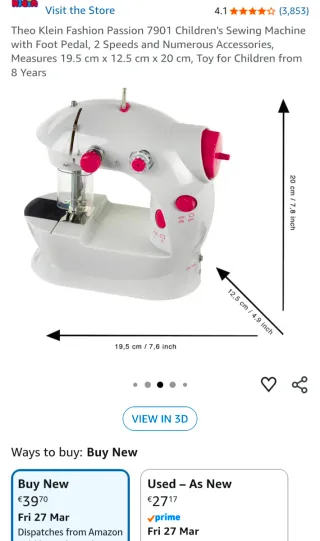 Máquina de coser infantil Fashion Passion