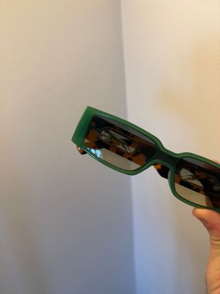 Occhiali da sole Y2K Jaguar verdi oro unisex