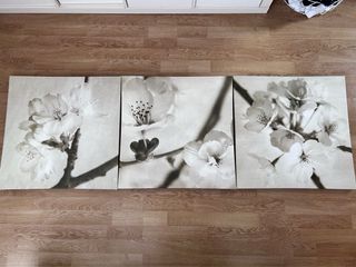 3 Cuadros Decorativos Flores Ikea