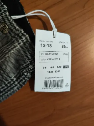 Pantaloni a quadri bambina 12-18 mesi