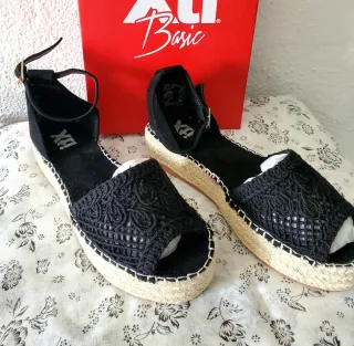 Sandalias Xti Plataforma Negra Talla 37