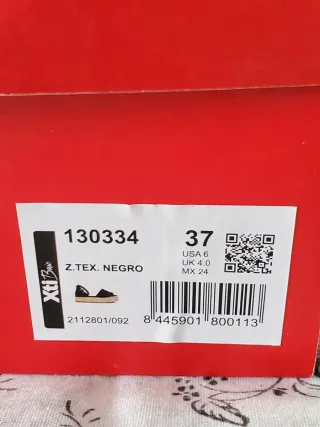 Sandalias Xti Plataforma Negra Talla 37