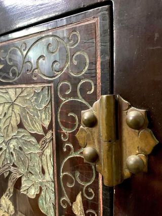 Mueble Oriental Vintage Marrón Dorado